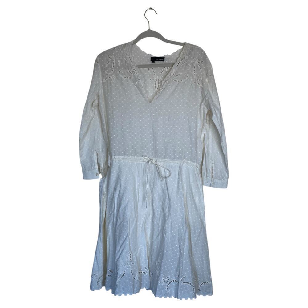 The Kooples Broderie Anglais Dobby Dress White Lace Dainty Cottagecore Medium